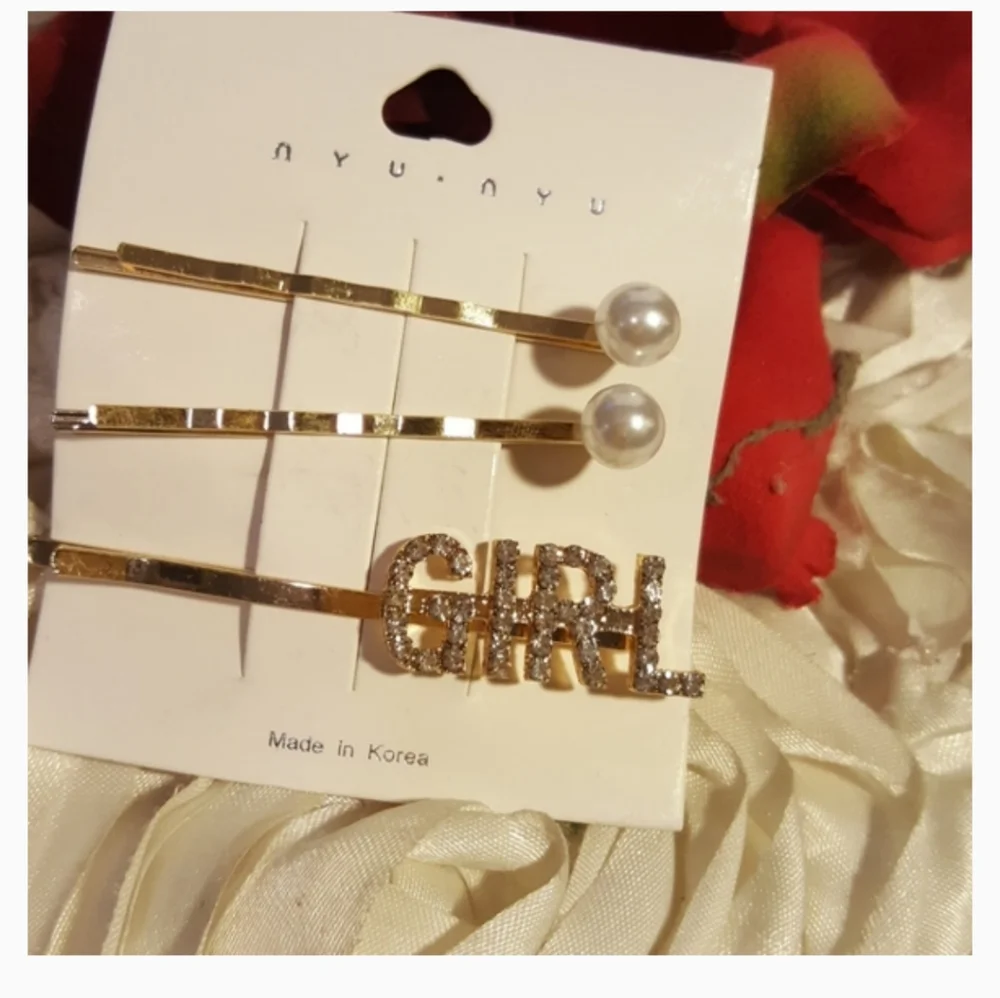 Rhinestone & Pearl Hair Clips - Statement Barrettes.